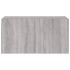Mueble de TV de pared con luces LED gris Sonoma 80x35x41