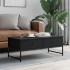Mesa de centro madera de ingeniería negro 101x49x39,5