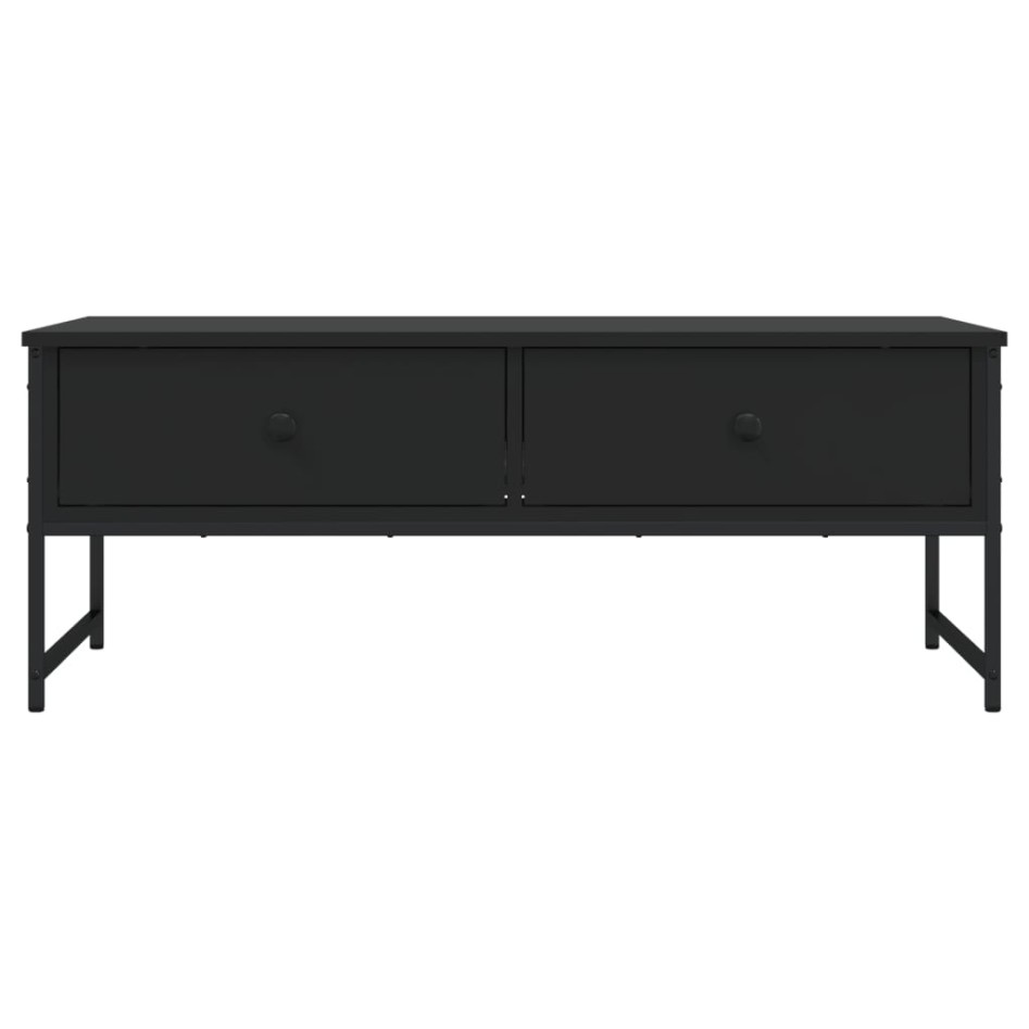 Mesa de centro madera de ingeniería negro 101x49x39,5