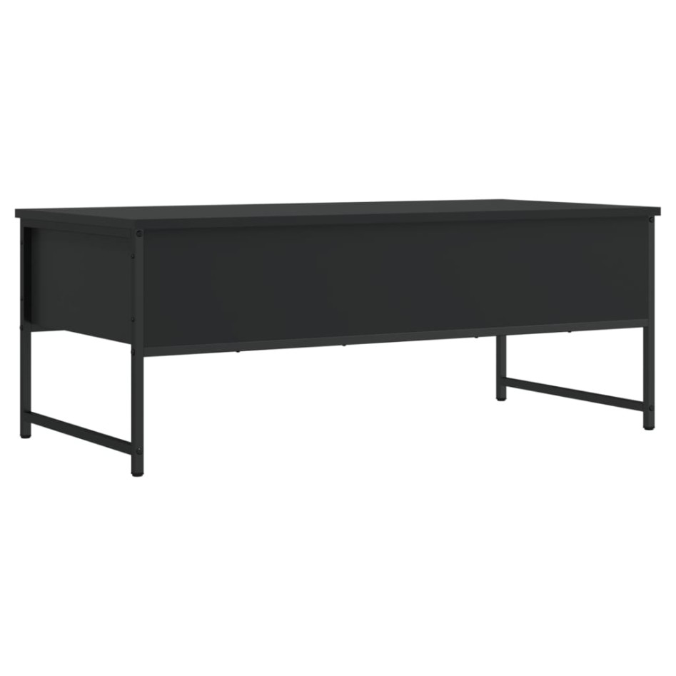 Mesa de centro madera de ingeniería negro 101x49x39,5