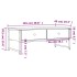 Mesa de centro madera de ingeniería negro 101x49x39,5