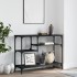 Mesa consola con estantes negro 100x35x75
