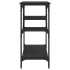 Mesa consola con estantes negro 100x35x75