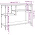 Mesa consola con estantes negro 100x35x75