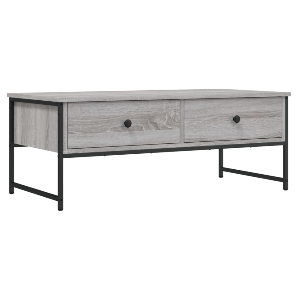 Mesa de centro madera de ingeniería gris Sonoma 101x49x39,5