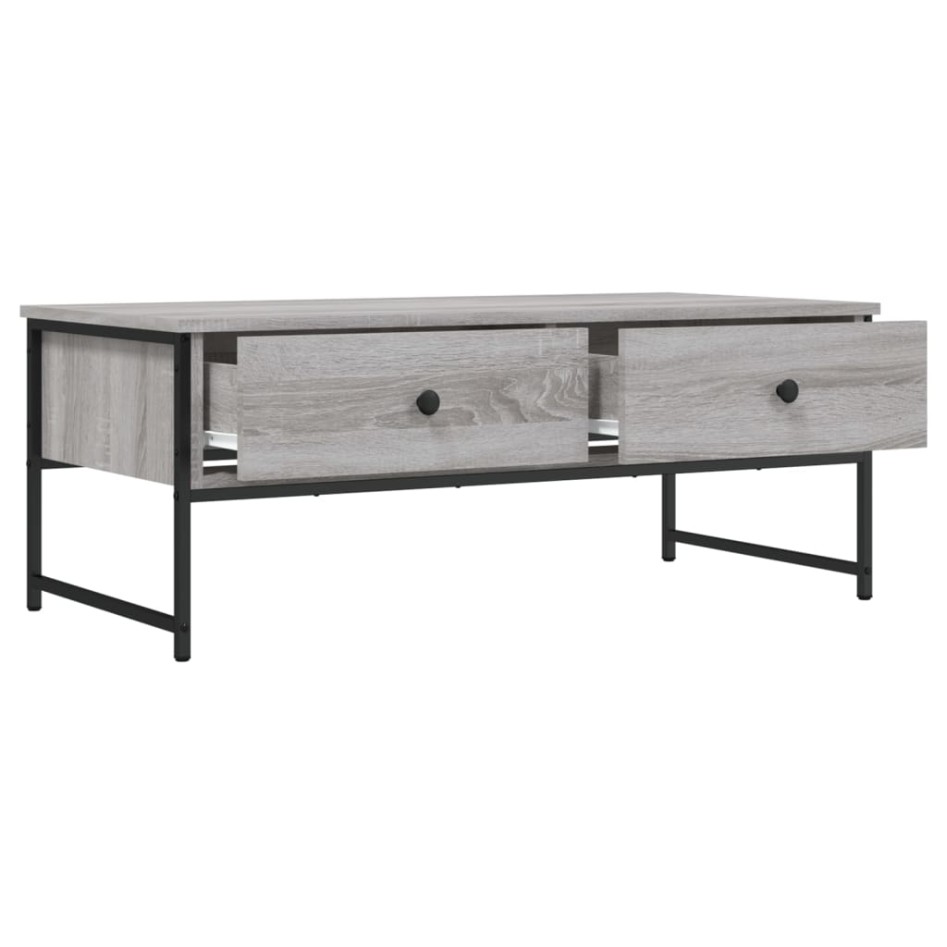 Mesa de centro madera de ingeniería gris Sonoma 101x49x39,5