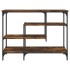 Mesa consola con estantes roble ahumado 100x35x75