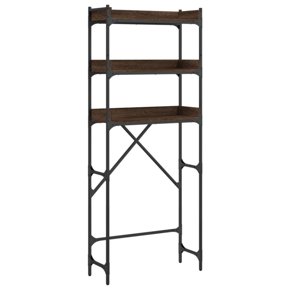 Estantería lavadora madera ingeniería roble marrón 67x25x163