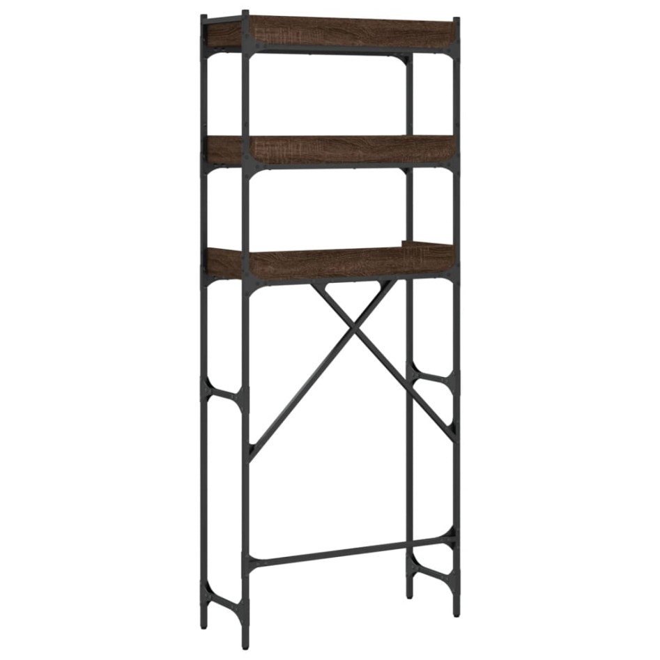 Estantería lavadora madera ingeniería roble marrón 67x25x163