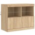 Aparador con luces LED roble Sonoma 81x37x67