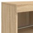 Aparador con luces LED roble Sonoma 81x37x67