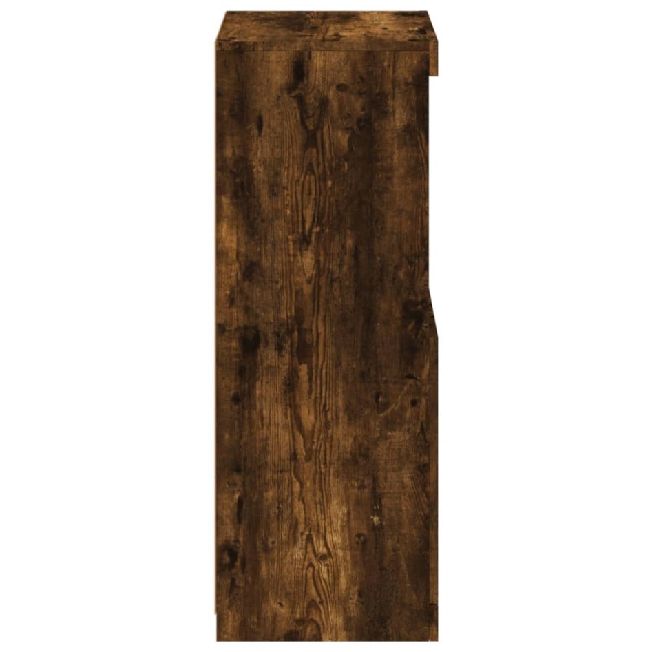 Aparador con luces LED roble ahumado 41x37x100