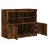 Aparador con luces LED roble ahumado 81x37x67