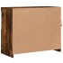 Aparador con luces LED roble ahumado 81x37x67