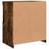 Aparador con luces LED roble ahumado 60x37x67