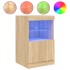 Aparador con luces LED roble Sonoma 41x37x67