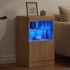 Aparador con luces LED roble Sonoma 41x37x67