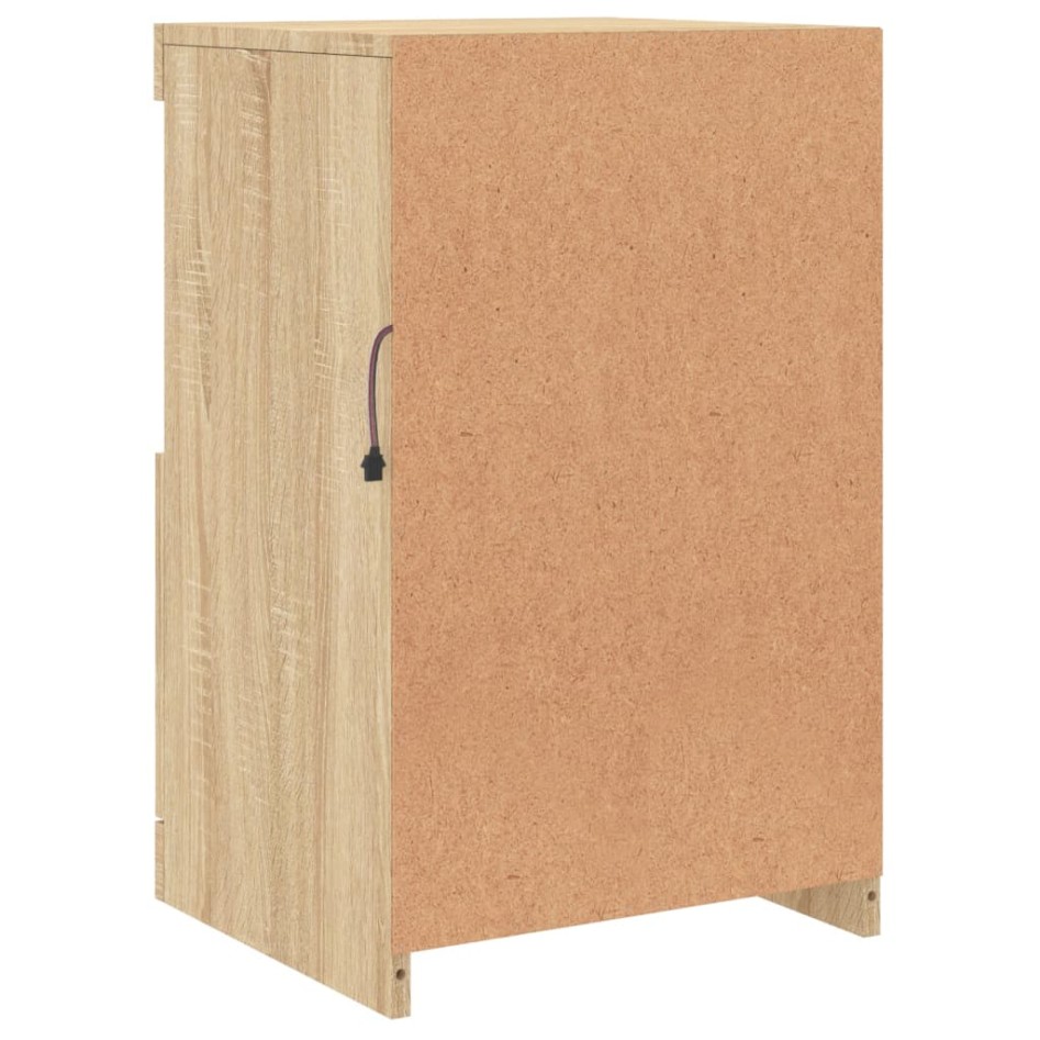 Aparador con luces LED roble Sonoma 41x37x67