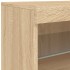 Aparador con luces LED roble Sonoma 41x37x67