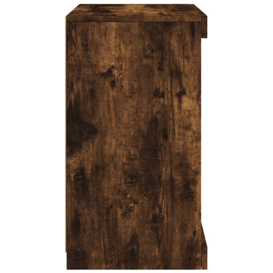 Aparador con luces LED roble ahumado 41x37x67