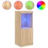 Aparador con luces LED roble Sonoma 41x37x100