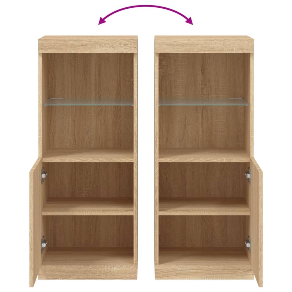 Aparador con luces LED roble Sonoma 41x37x100