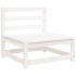Sofá jardín sin reposabrazos madera de pino blanco 70x70x67