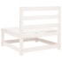 Sofá jardín sin reposabrazos madera de pino blanco 70x70x67