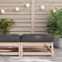 Taburete de jardín con cojín madera maciza de