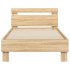 Estructura cama con cabecero sin colchón roble Sonoma 90x190