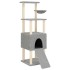 Rascador para gatos con postes de sisal gris claro 153