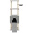Rascador para gatos con postes de sisal gris claro 153