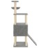 Rascador para gatos con postes de sisal gris claro 153