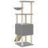 Rascador para gatos con postes de sisal gris claro 153