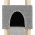 Rascador para gatos con postes de sisal gris claro 153