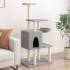 Rascador para gatos con postes de sisal gris claro 131