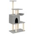 Rascador para gatos con postes de sisal gris claro 131