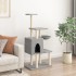 Rascador para gatos con postes de sisal gris claro 131