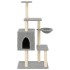 Rascador para gatos con postes de sisal gris claro 131