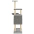 Rascador para gatos con postes de sisal gris claro 131