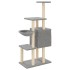 Rascador para gatos con postes de sisal gris claro 131