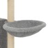 Rascador para gatos con postes de sisal gris claro 131