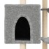 Rascador para gatos con postes de sisal gris claro 131