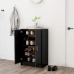 Mueble zapatero madera de ingeniería negro 60x35x92 cm