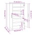 Mueble zapatero madera de ingeniería negro 60x35x92