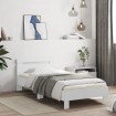 Cama con cabecero madera de ingeniería blanca 90x190 cm
