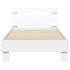 Cama con cabecero madera de ingeniería blanca 90x190