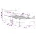 Cama con cabecero madera de ingeniería blanca 90x190
