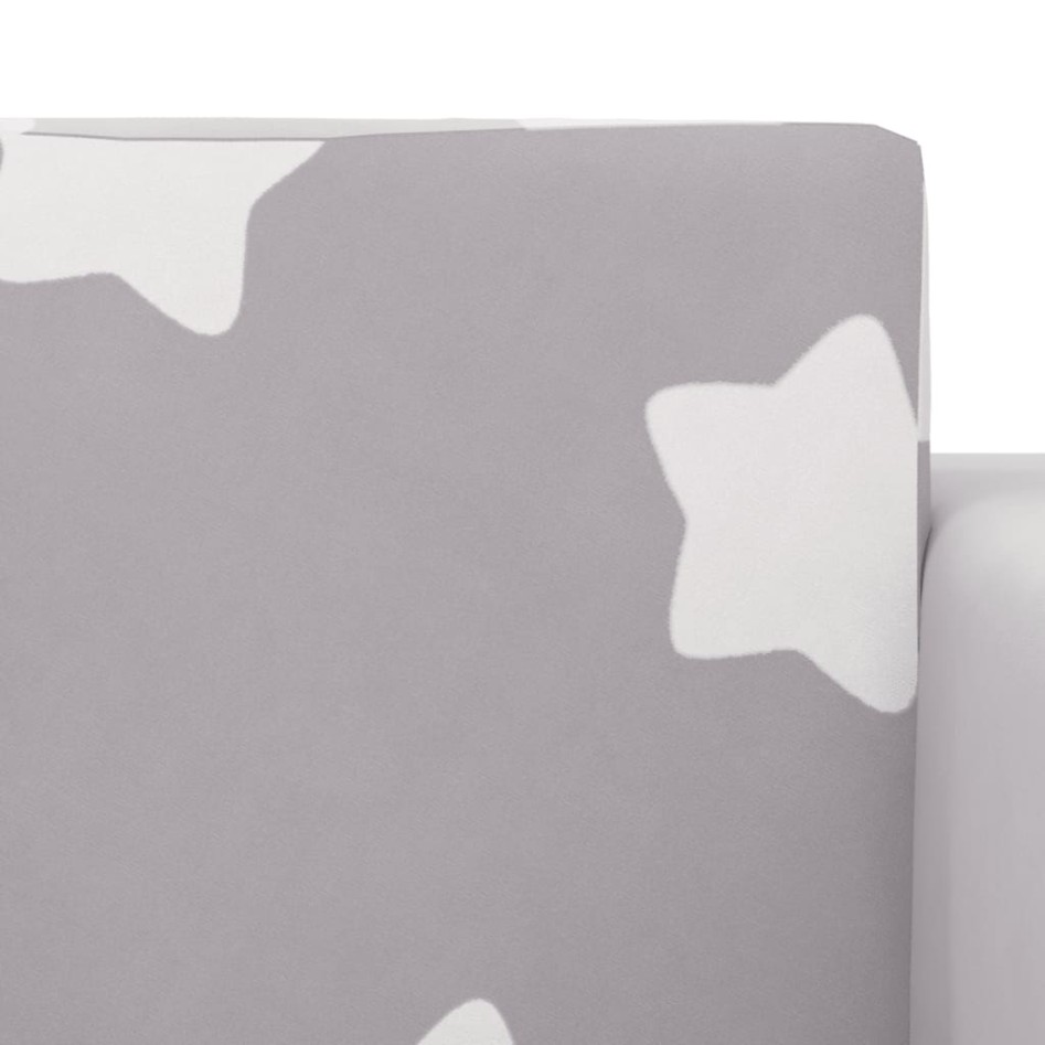 Sofá de niños de 2 plazas felpa suave gris claro con