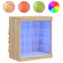 Aparador con luces LED roble Sonoma 60,5x37x67